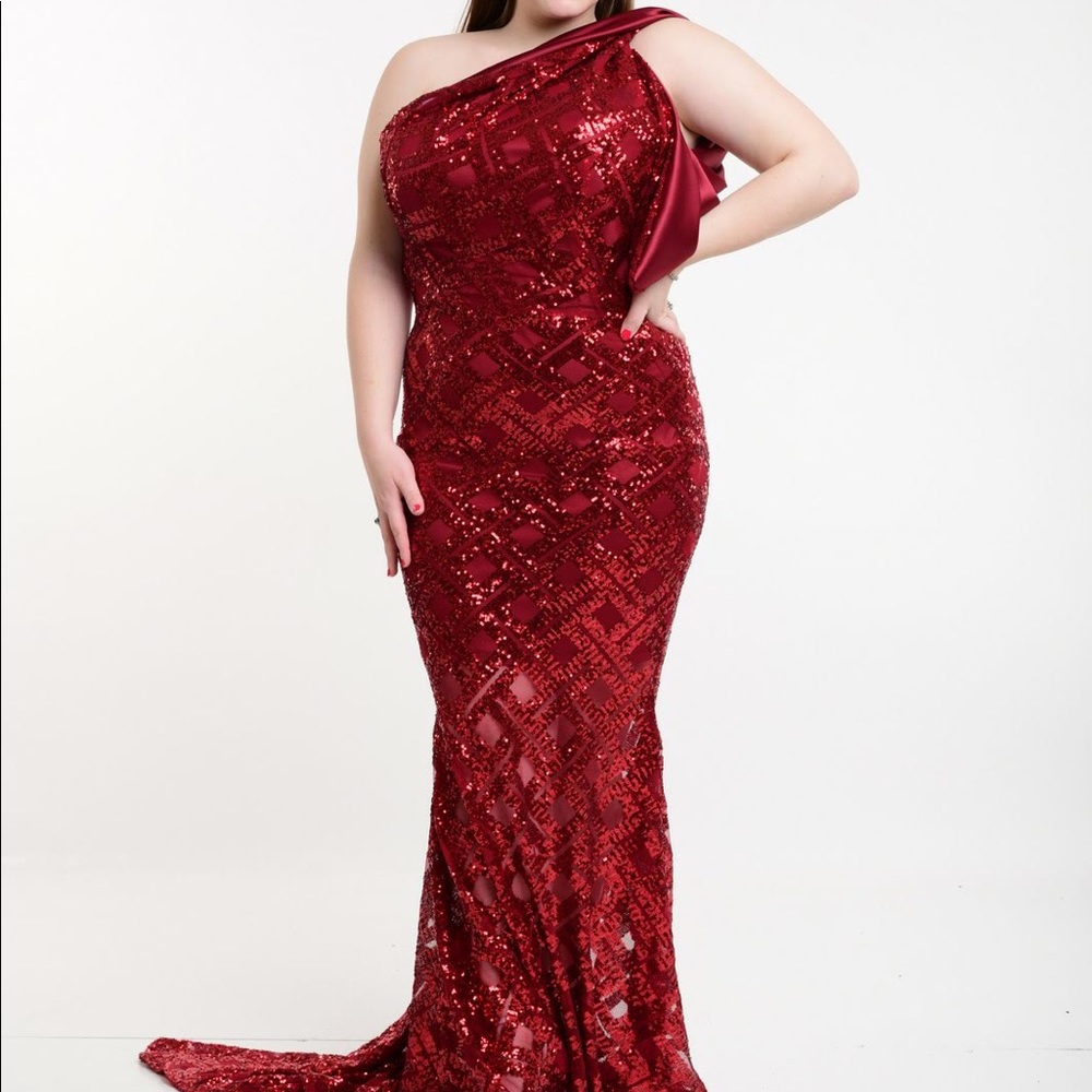 Sequin Red evening gown